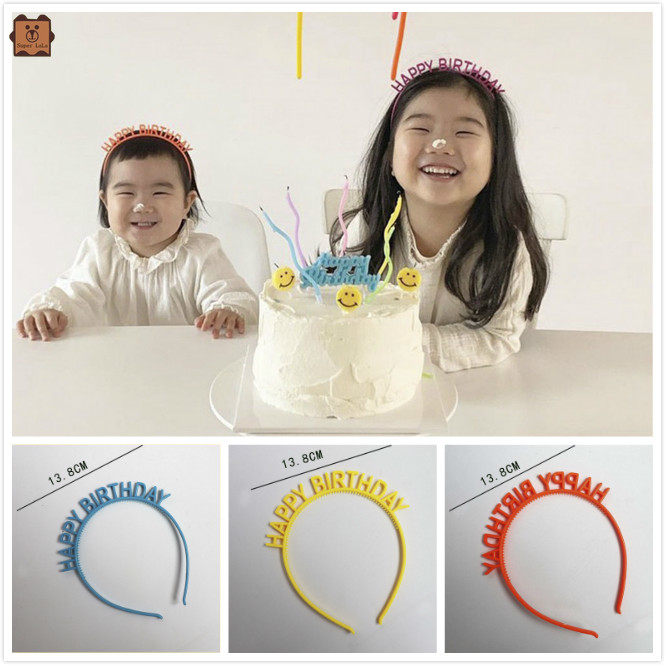 Cài tóc chữ happy birthday phong cách Hàn Quốc