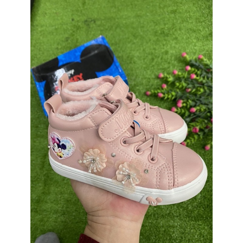 Giày lót lông cao cổ xuất dư Disney cho bé trai bé gái