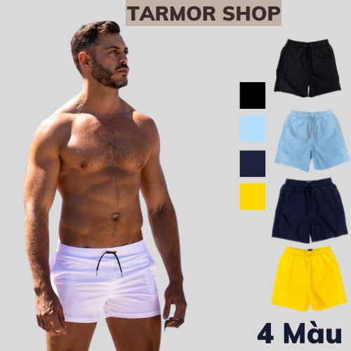 Quần short nam TARMOR có 2 túi,  quần đùi nam chất liệu vải dù mỏng nhẹ , rất hợp khi đi biển mặc ngủ mặc nhà.