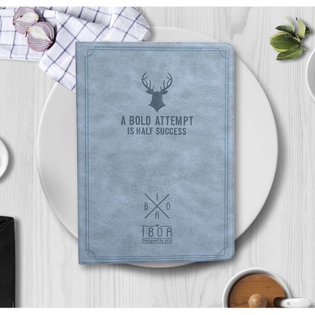 Bao Da ốp iPad các loại Dập Nổi Logo Đầu Hươu da lộn cao cấp