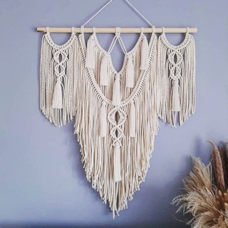 Macrame treo tường, Mành treo tường, thảm treo tường nghệ thuật ❤️