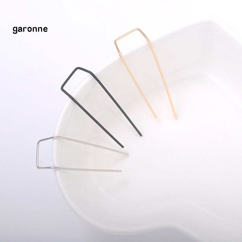 GA_1Pc Double Bar Simple Geometric Earrings Fashion Women Party Banquet Jewelry
