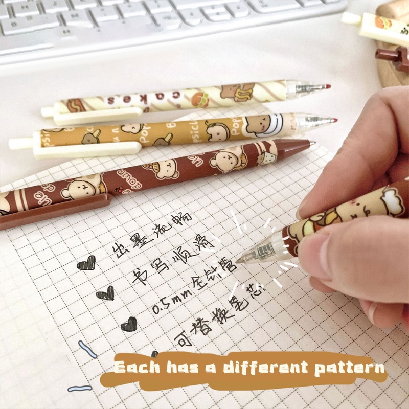 Bút Mực Gel Ngòi 0.5MM Họa Tiết Hoạt Hình Dễ Thương Cho Bé