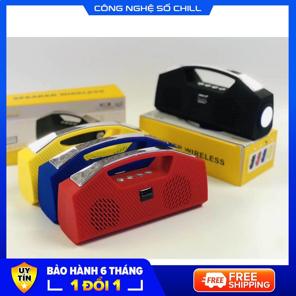 Loa Bluetooth Suntek HR-88 kèm đèn Pin tích điện chiếu sáng,âm bass đỉnh cao, 4 màu: Đỏ,Đen,Vàng- bh 6 tháng lỗi 1 đổi 1