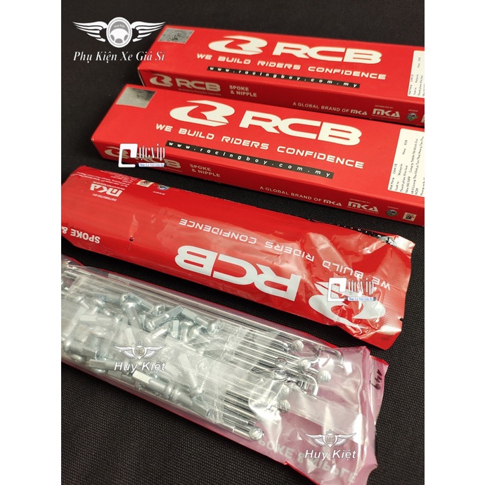 2 bộ Căm RacingBoy RCB Chính Hãng 1.84 - 1.57 Wave, Dream, Future, Ex, Win, Vario 2018 (Trước Đĩa - Sau Đùm) MS4180