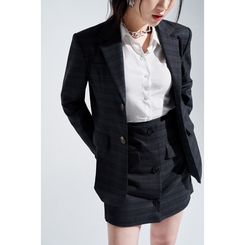 Áo blazer nữ kẻ LADY ME by Eva de Eva 21ABLO008K