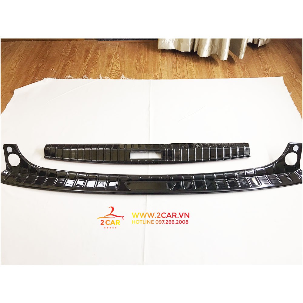 Bộ ốp chống trầy cốp trong + ngoài xe Peugeot 3008, chất liệu Titan