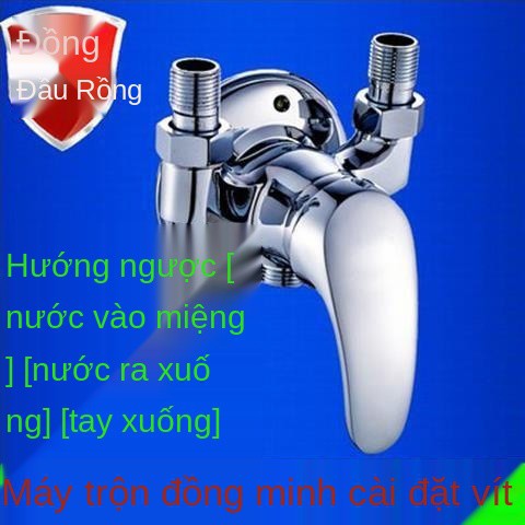 Làm dày tất cả các bề mặt đồng gắn bộ van trộn nóng lạnh vòi sen máy nước năng lượng trời tiếp xúc với công tắc