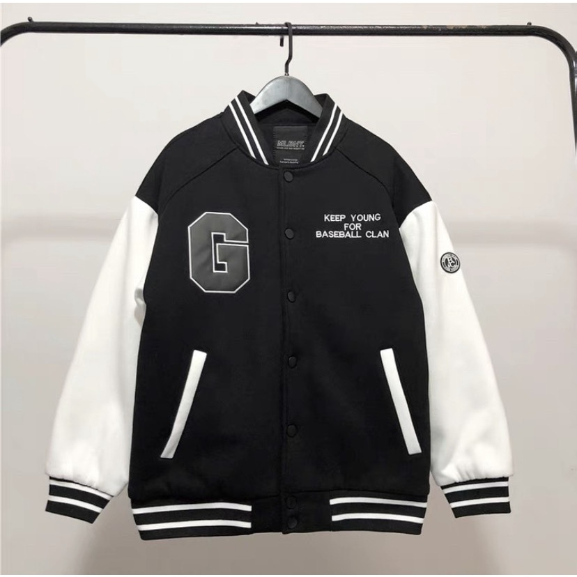 Áo Khoác bomber áo varsity jacket chống lạnh Xanh Thời Trang Cá Tính Năng Động Bụi Bặm Unisex- AQ STORE