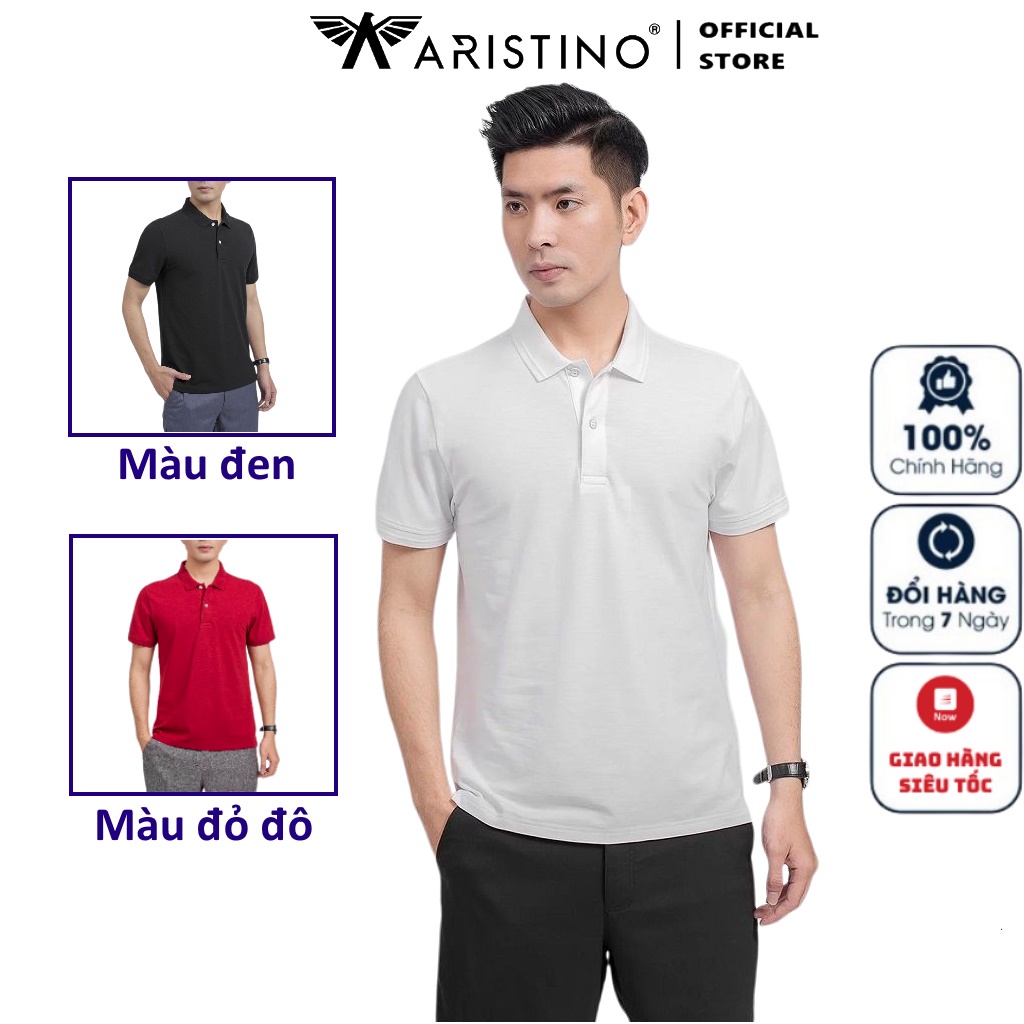 Áo Thun Nam Có Cổ Polo Nam Ngắn Tay Aristino APS019S9 Trơn Màu Vải CVC Cao Cấp Chất Lượng Dáng Regular Fit Suông Nhẹ