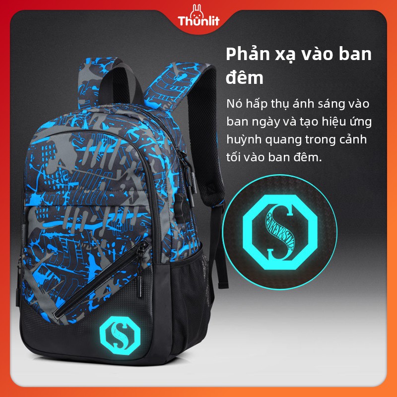 Bộ ba lô 2 món Thunlit dành cho nam sinh trung học