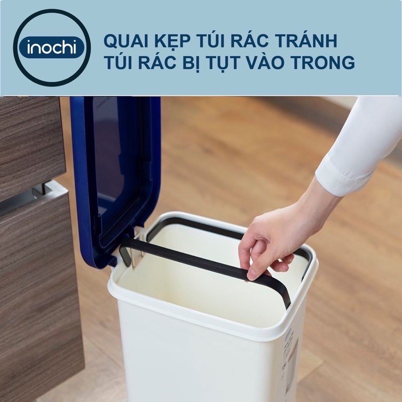 Thùng Rác Nhựa Đạp Chân Chữ Nhật Hiro Inochi 10L/15L/20L/30L