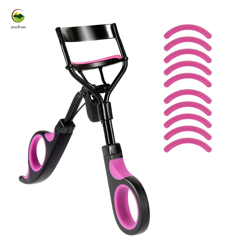 [Hàng mới về] Dụng cụ uốn mi chuyên nghiệp với 10 miếng đệm silicon thay thế sử dụng tiện lợi