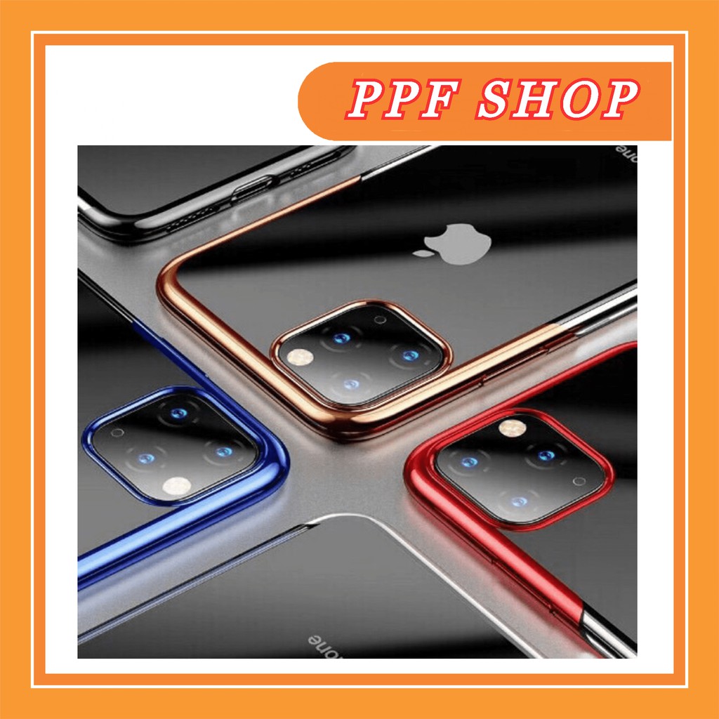 Ốp Lưng Baseus Trong Viền Màu ( DẺO ) cho iPhone 11 6.1 / 11pro 5.8 / 11Pro Max 6.5