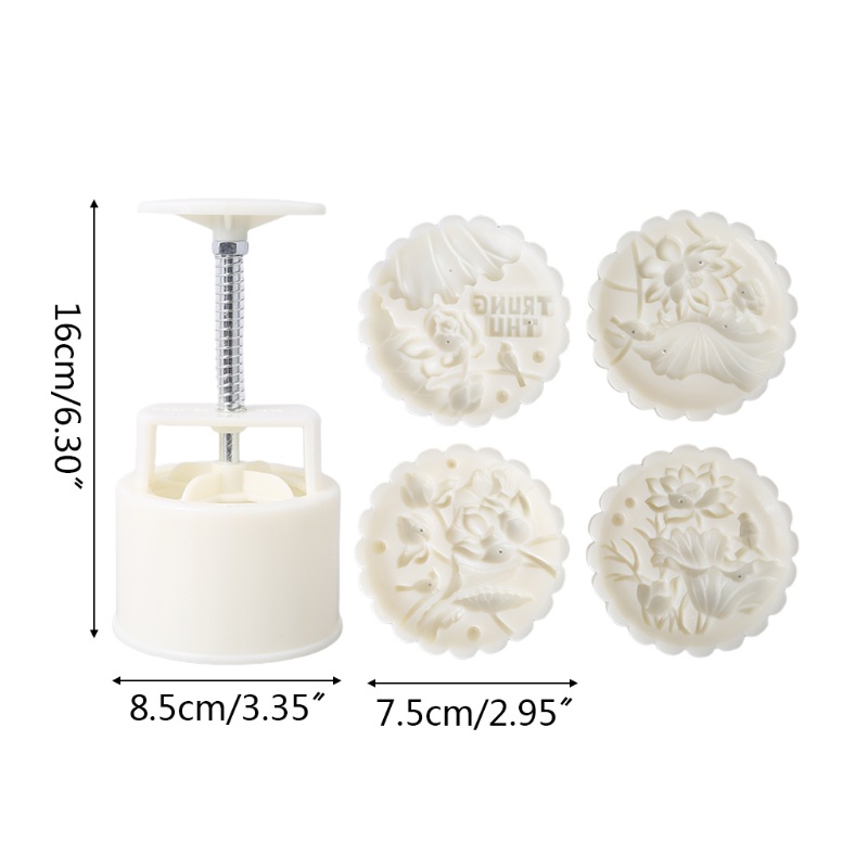 Khuôn Nhựa Làm Bánh Trung Thu Hình Hoa Sen 3d 150g Diy