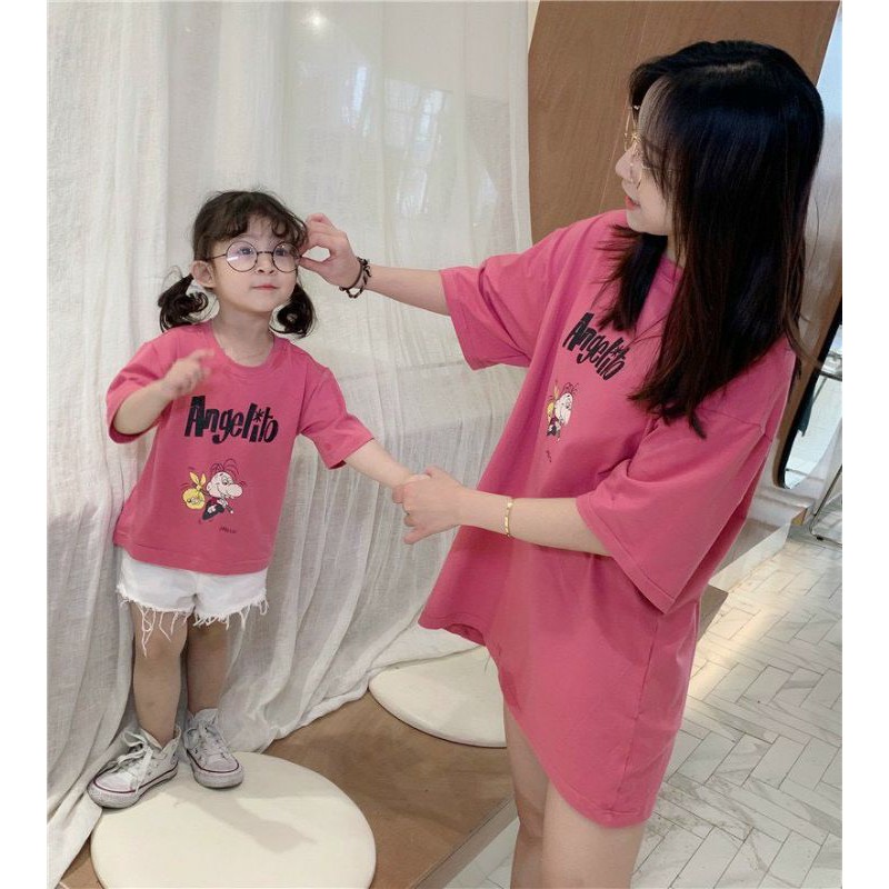 áo đôi mẹ bé- áo mẹ có khóa cho con ti