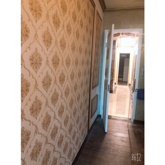 Giấy dán tường 3d, giấy dán tường hoa văn châu âu, khổ 9.5m x 53cm, không sẵn keo