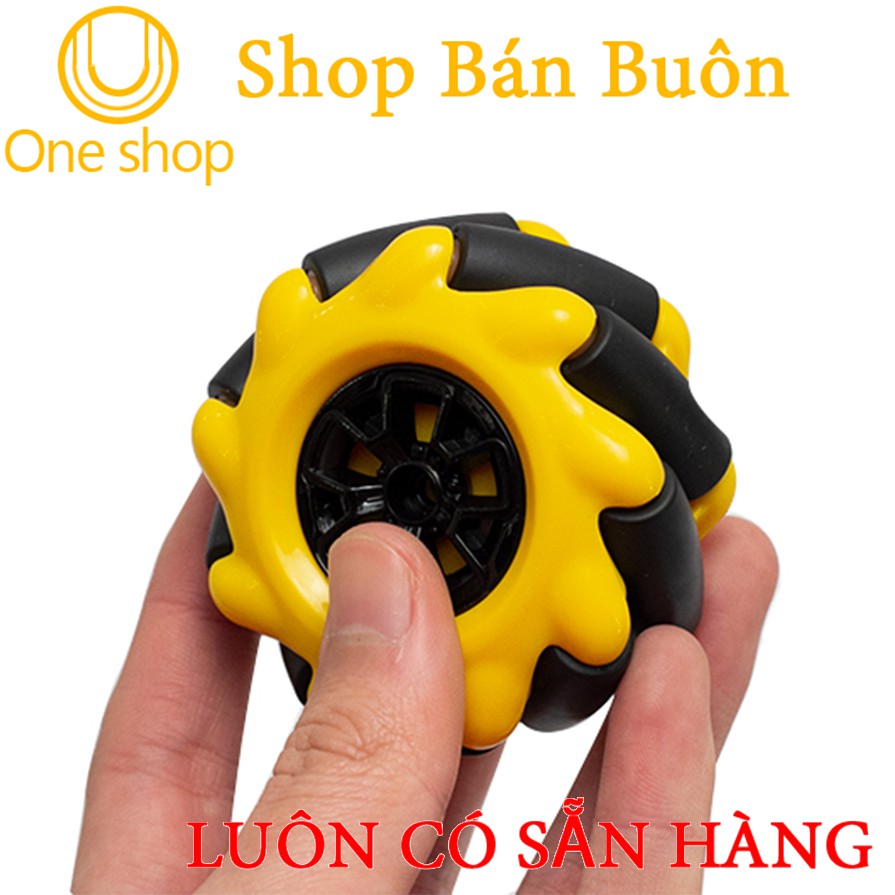 [Rẻ vô địch] Bánh Xe Mecanum Omni , Bánh Xe Đa Hướng, Bánh Xe Thông Minh 60mm