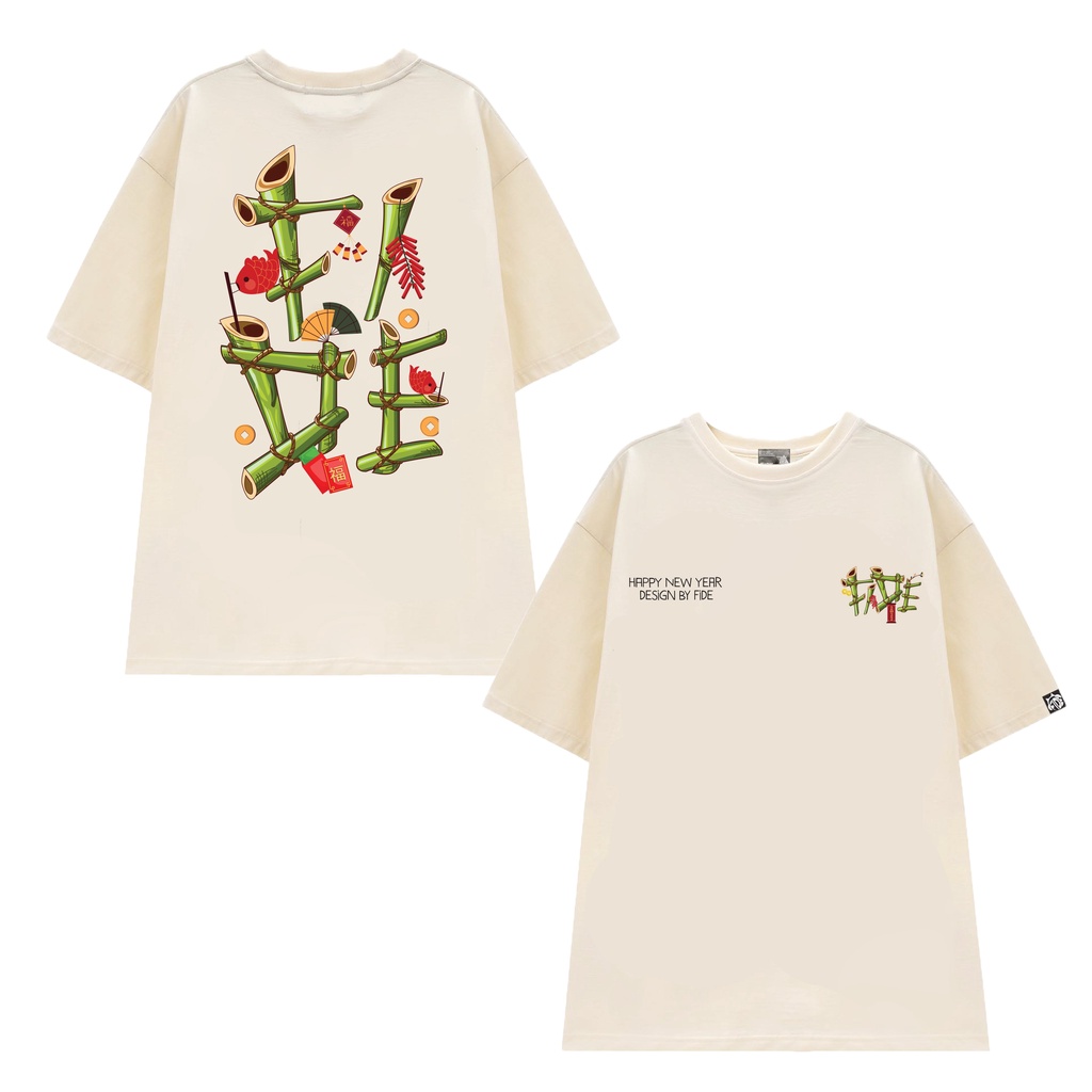 Áo thun tay lỡ FIDE phông unisex nam nữ Signature Cotton oversize form rộng ulzzang TRÚC