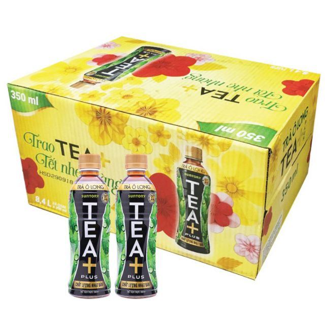 Thùng 24 lon Trà Ô Long Tea + Plus 350ml