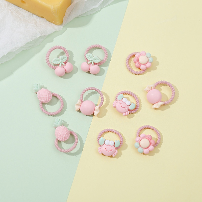 Set 10 Dây Cột Tóc Dễ Thương Cho Bé Gái