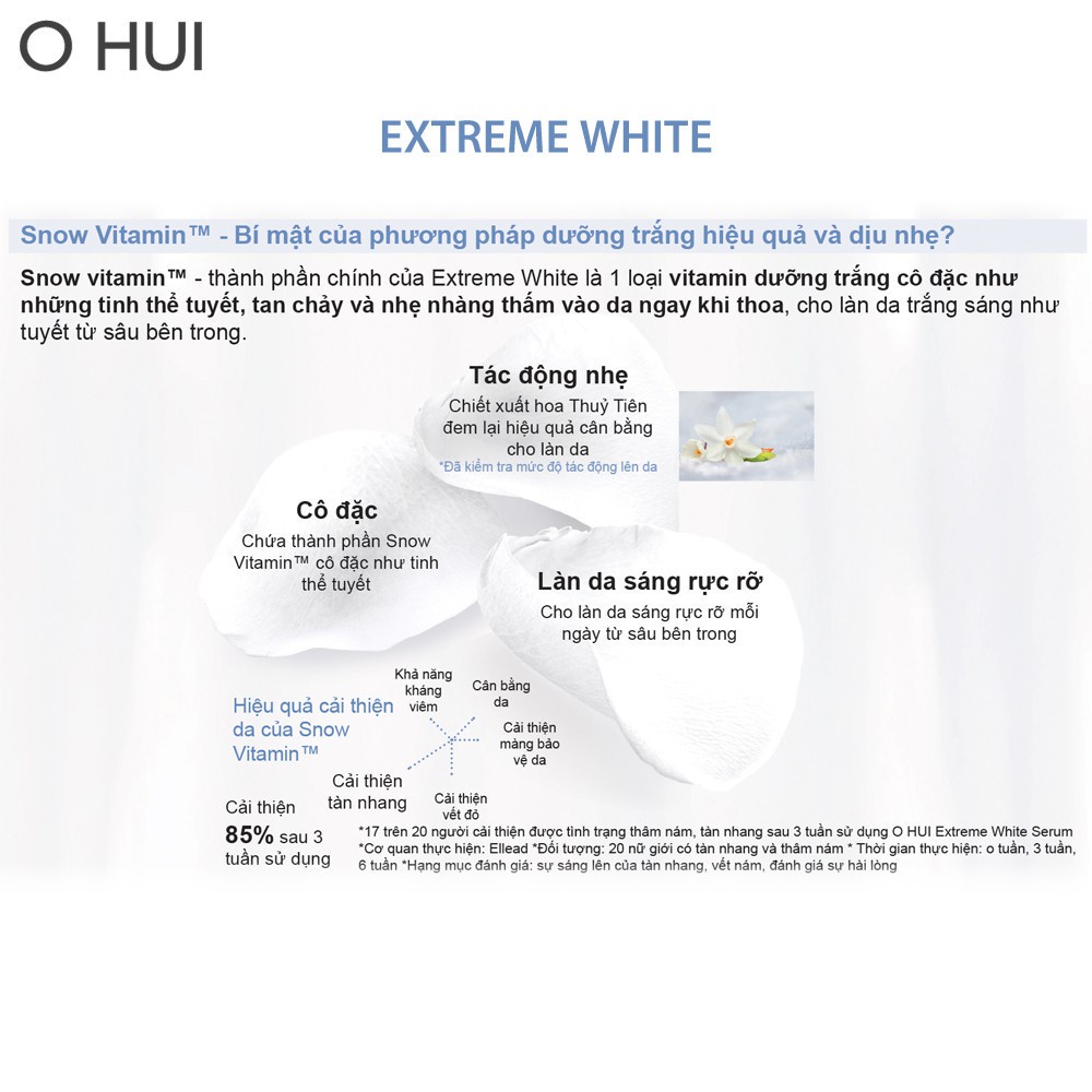 [Mã VISAPREMIUM giảm 150K] Bộ 6 bước dưỡng trắng da cao cấp OHUI Extreme White Set