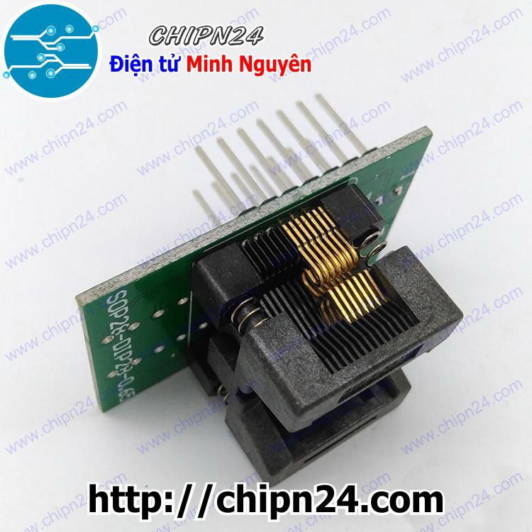 [1 CÁI] (DT3) Đế nạp IC dán SSOP14 - 0.65mm (Đế Chuyển IC Chân Dán qua Chân Cắm, Socket Adapter Converter IC)