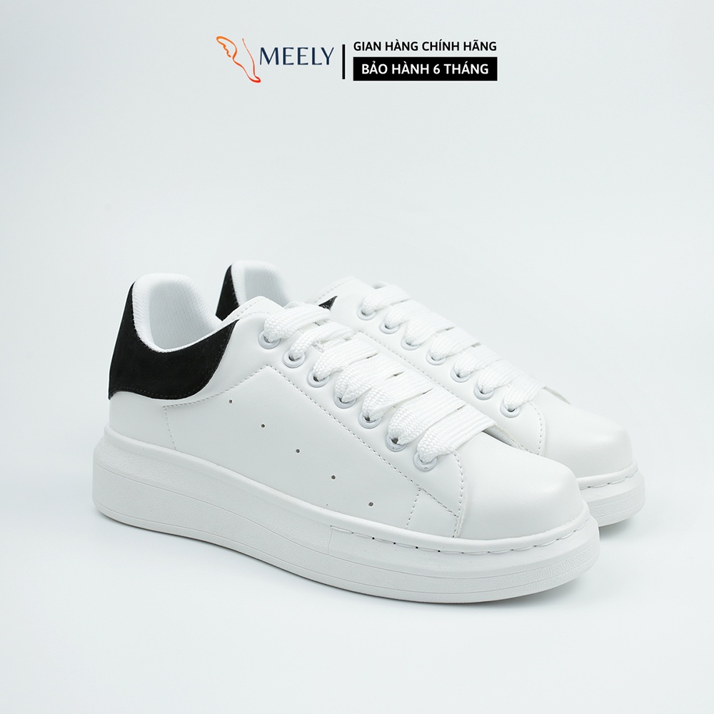 Giày Thể Thao Nữ MEELY Da Mịn Nâng Đế 5Phân Sneaker Cá Tính - MQ62