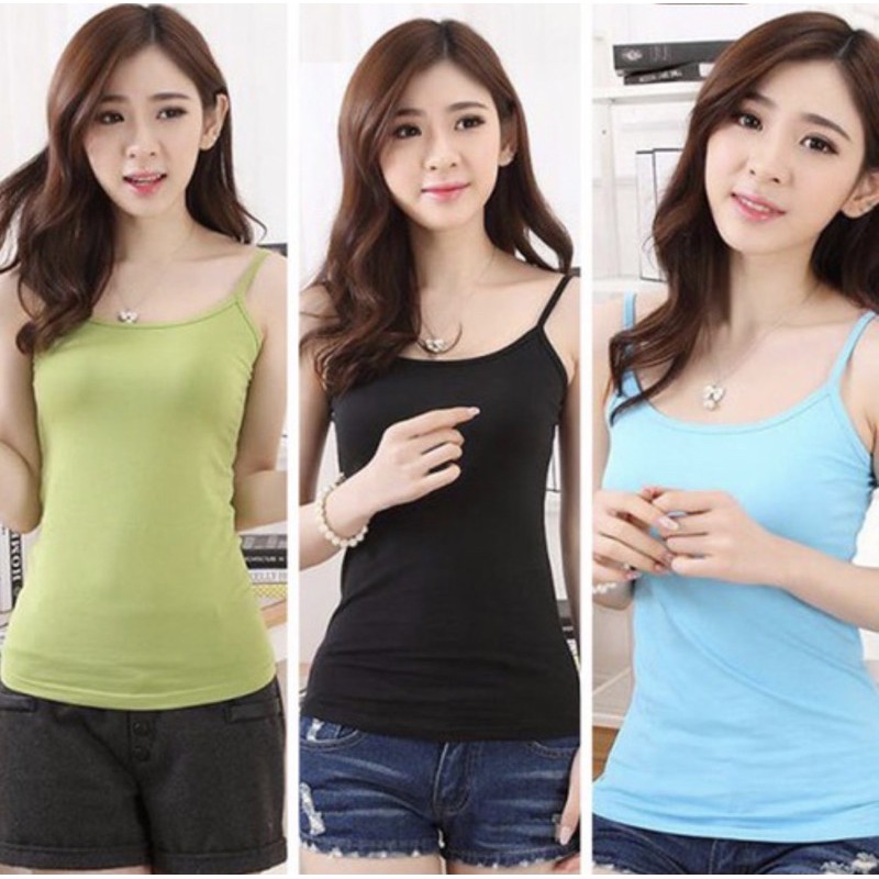 [CHỌN QUÀ] 😋🎁🎀 Combo 5 chiếc áo 2 dây cotton trơn đơn giản nhiều màu chất đẹp | BigBuy360 - bigbuy360.vn