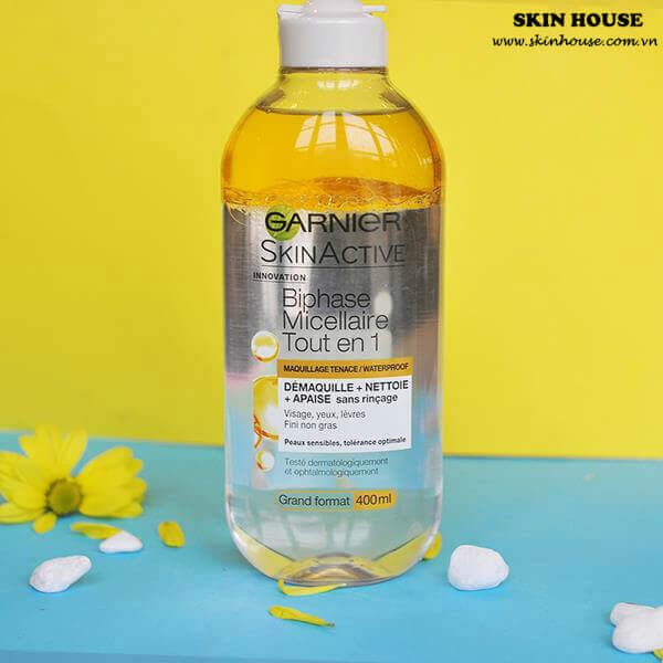 Sẵn - Nước Tẩy Trang Garnier Skin Active Biphase Micellaire Tout En 1 400ml - Skinhouse 0986136861