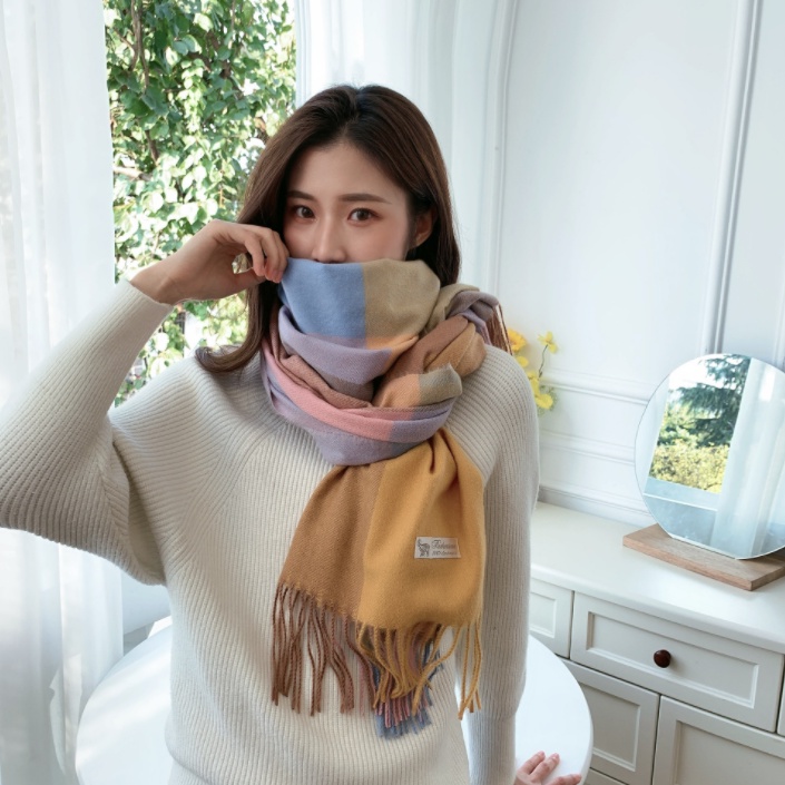 [𝗫𝗔̉ 𝗦𝗔𝗟𝗘 𝗧𝗢𝗔̀𝗡 𝗞𝗛𝗢] Khăn quàng cổ nữ mùa đông thời trang Hàn Quốc chất liệu len dạ phong cách vintage SAFCN10003 - 2Aug