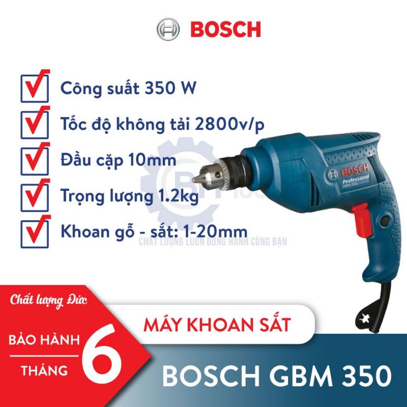 Khoan Bosch 10mm GBM 350 Chính hãng