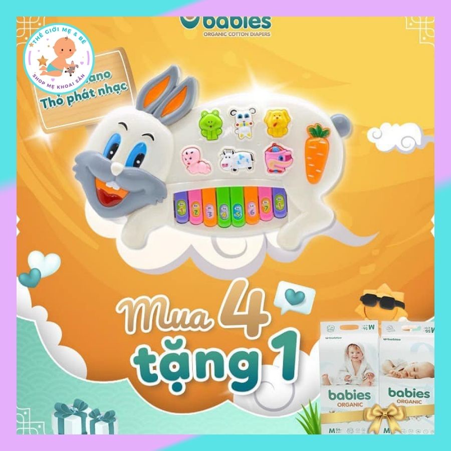 COMBO 2 BỊCH TẶNG 1 QUÀ Tã Bỉm BABIES ORGANIC an toàn cho bé Dán S66/M56/L46 Quần M54/L50/XL46/XXL40]