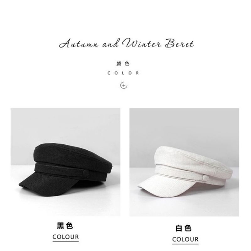 Nón Mũ Da Thuỷ Thủ Nồi beret Baker Boy Thuyền Trưởng