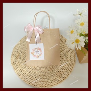 Túi kraft nhiều màu sắc siêu xinh đựng mỹ phẩm, phụ kiện, quà tặng kích thước 19x20x10 cm