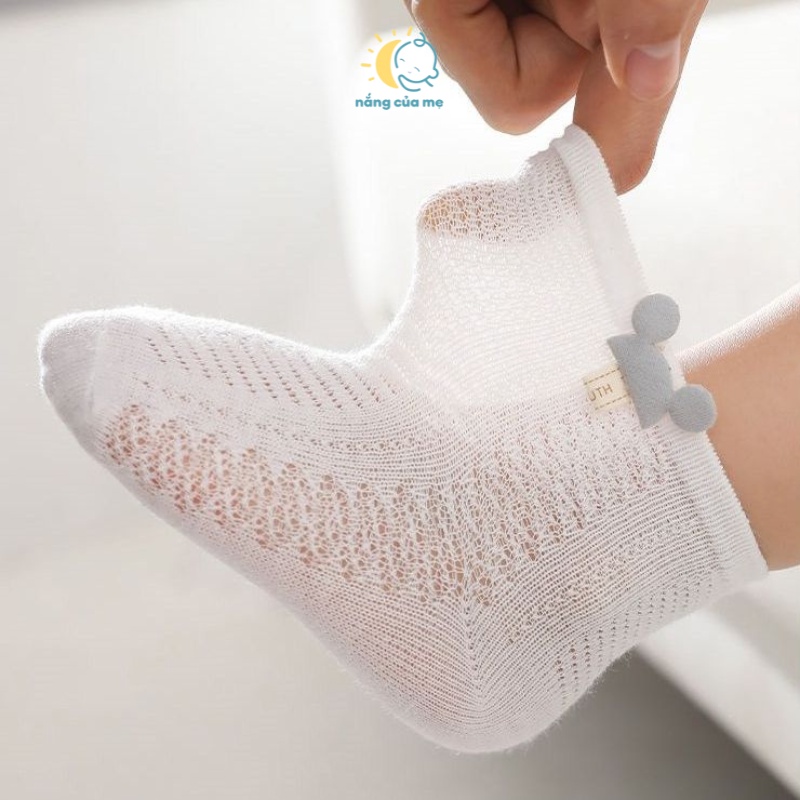 Tất Lưới Cho Bé Nắng Của Mẹ Set 3-4 đôi đáng yêu chất cotton thun mịn mát co giãn cho bé thoải mái vui chơi_CHUOT