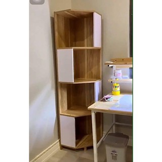 Kệ Gỗ-Giá Đựng Sách-Vở ❤️Giảm Sốc❤️ Kệ Để Góc Tường Hình Tam Giác 4 Tầng Cực Tiện Ích Cách Điệu