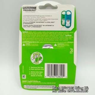 Miếng thơm miệng Listerine Freshburst 72 miếng