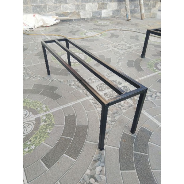 Kệ thép kê chậu cây. Dài 50cm. Rộng 20cm. Cao 10-15-20cm. hộp thép vuông 14x14mm 1 nan phụ