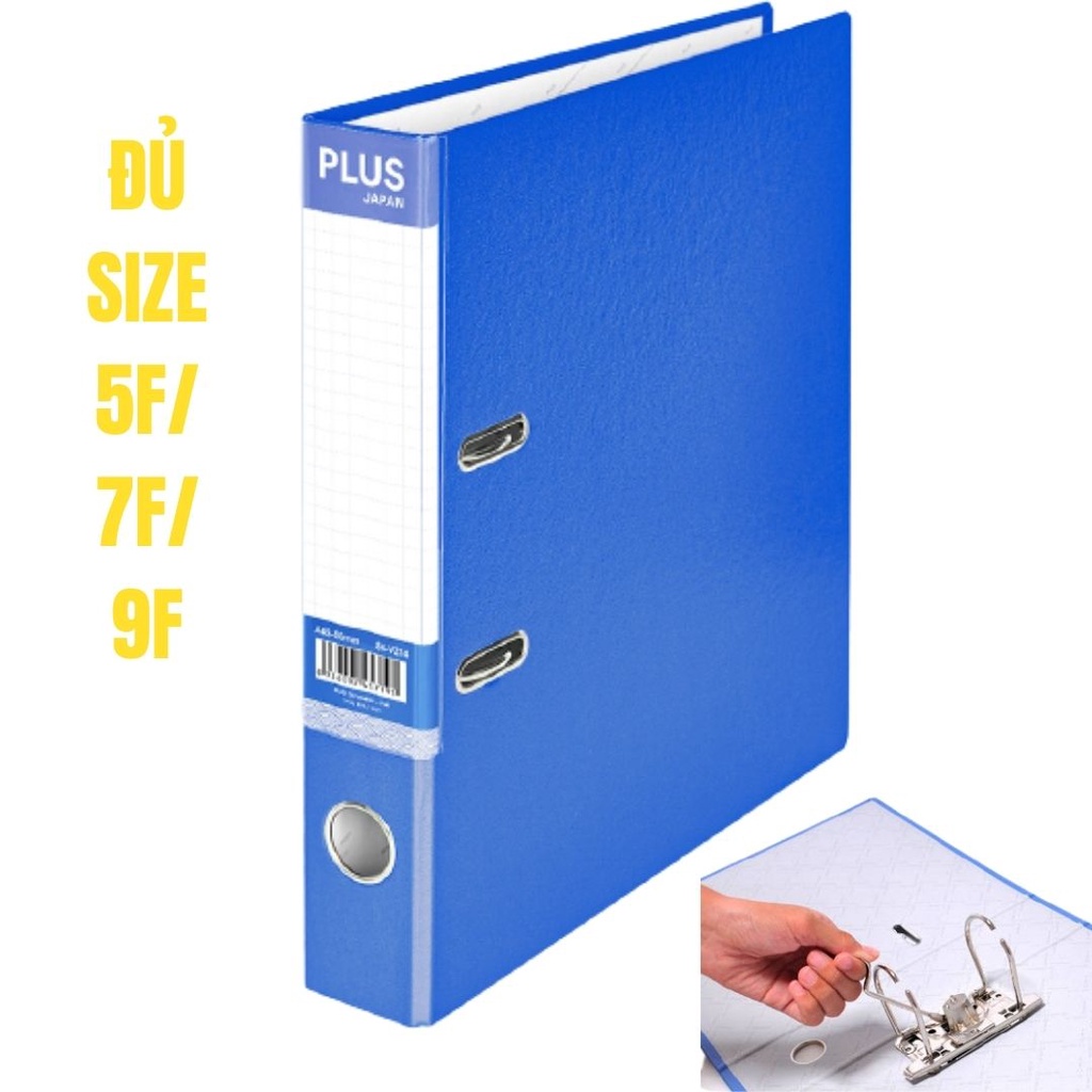 Bìa còng Plus A4 1 mặt si 5cm 7cm 9cm hộp còng hồ sơ A4 5f 7f 9f file còng a4