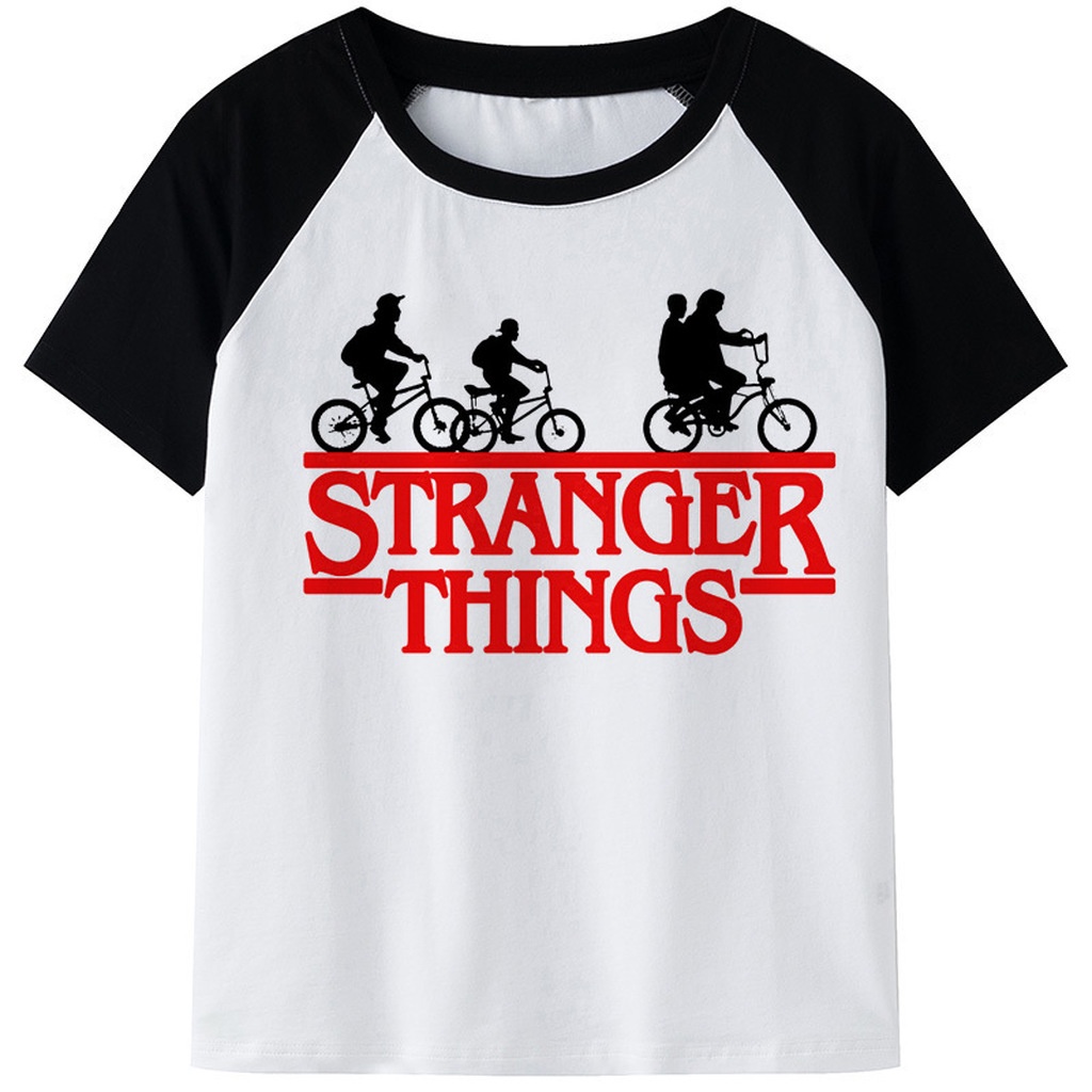 Áo Thun 100% Cotton Tay Ngắn In Chữ Stranger Things Thời Trang 2022