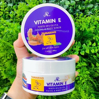 Tẩy Tế Bào Mặt & Body AR Vitamin E White Spa Gluta Facial & Body Scrub 200gram Thái Lan