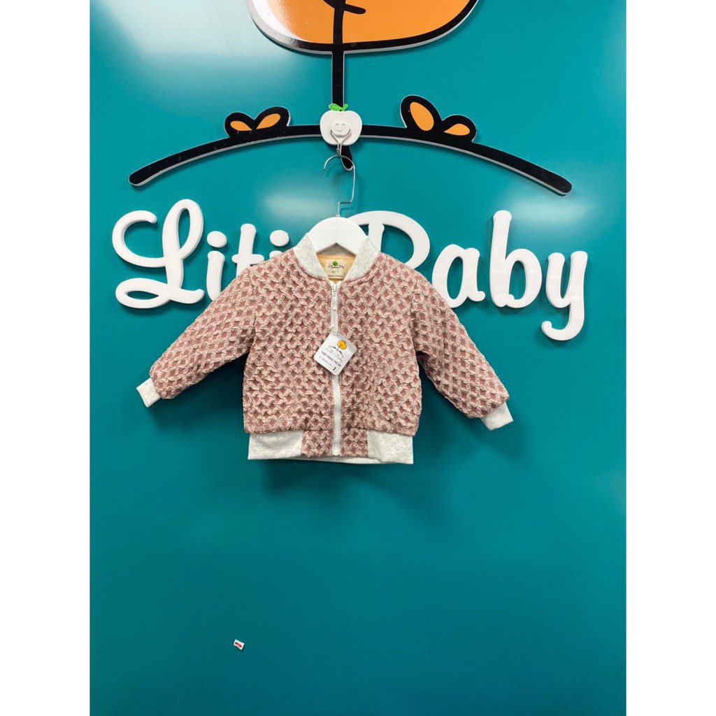 Áo khoác lót lông dài tay thu đông bo gấu bé gái size 1-7T, cho bạn 10-23kg. Họa tiết lạ mắt, trần lông trong siêu ấm