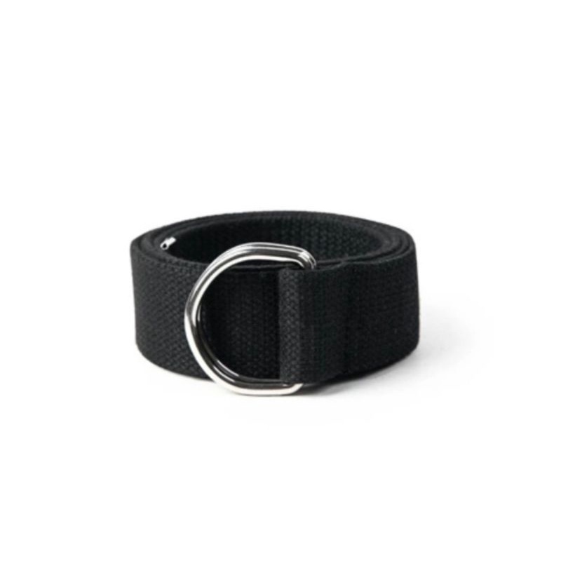 Thắt lưng unisex bản nhỏ MEANSTORE dây nịt nam nữ chất kaki dày dặn phong cách Hàn Quốc màu đen, be