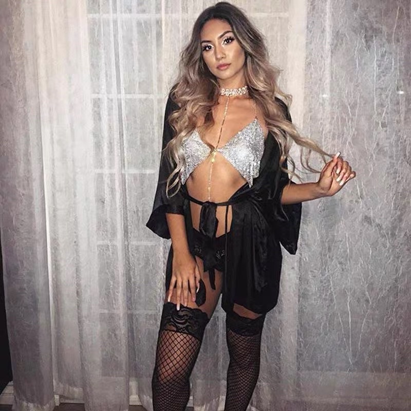 Áo kim sa đính đá bling bling quyến rũ