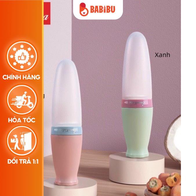 Bình Thìa Ăn Dặm Cho Bé EMMA KIDS, Bình Thìa 2 Trong 1 Babibu - BTADEM