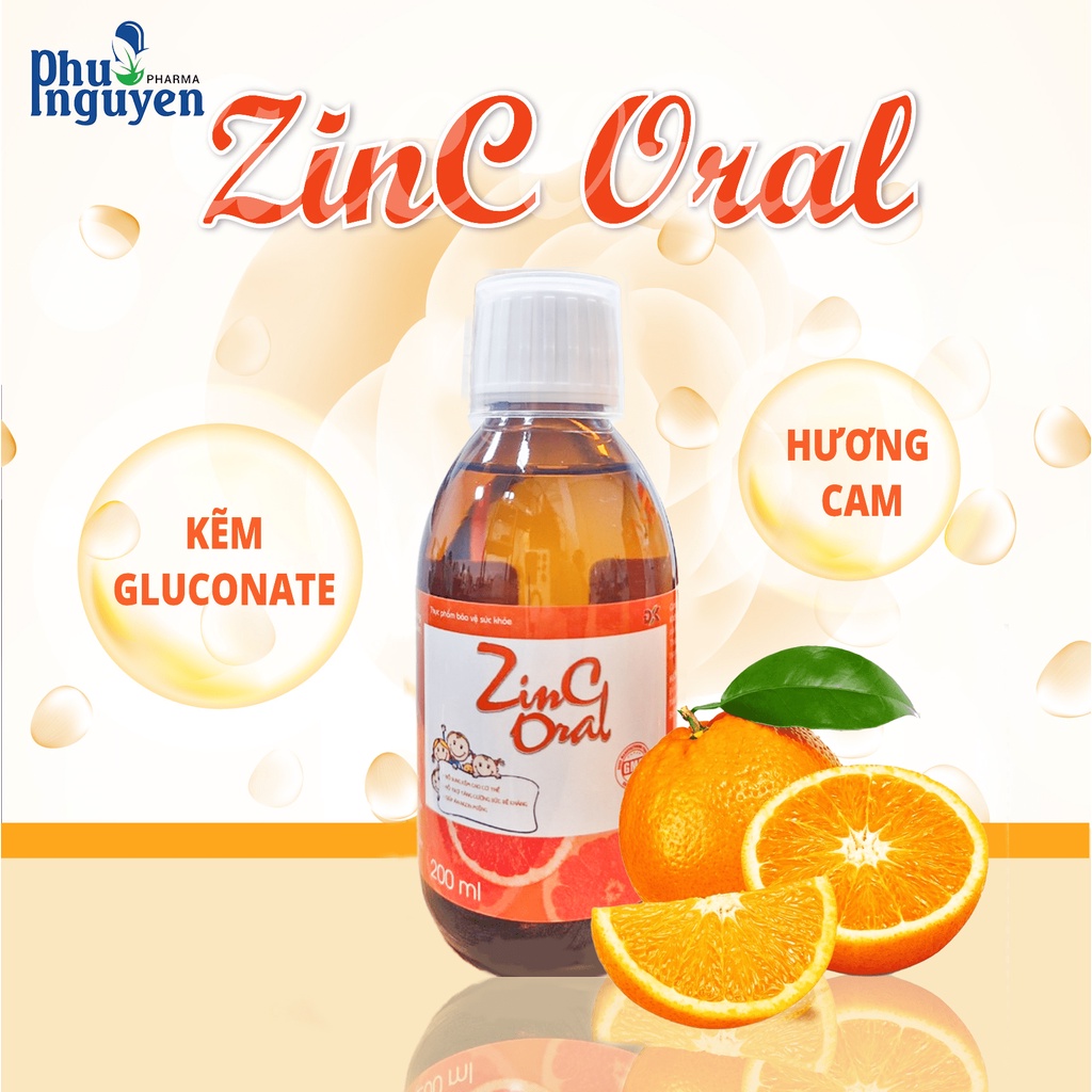 Chai Uống Bổ Sung Kẽm Giúp Trẻ Ăn Ngon Miệng Tăng Cường Đề Kháng Kẽm Zinc Oral  - Chai 200ml