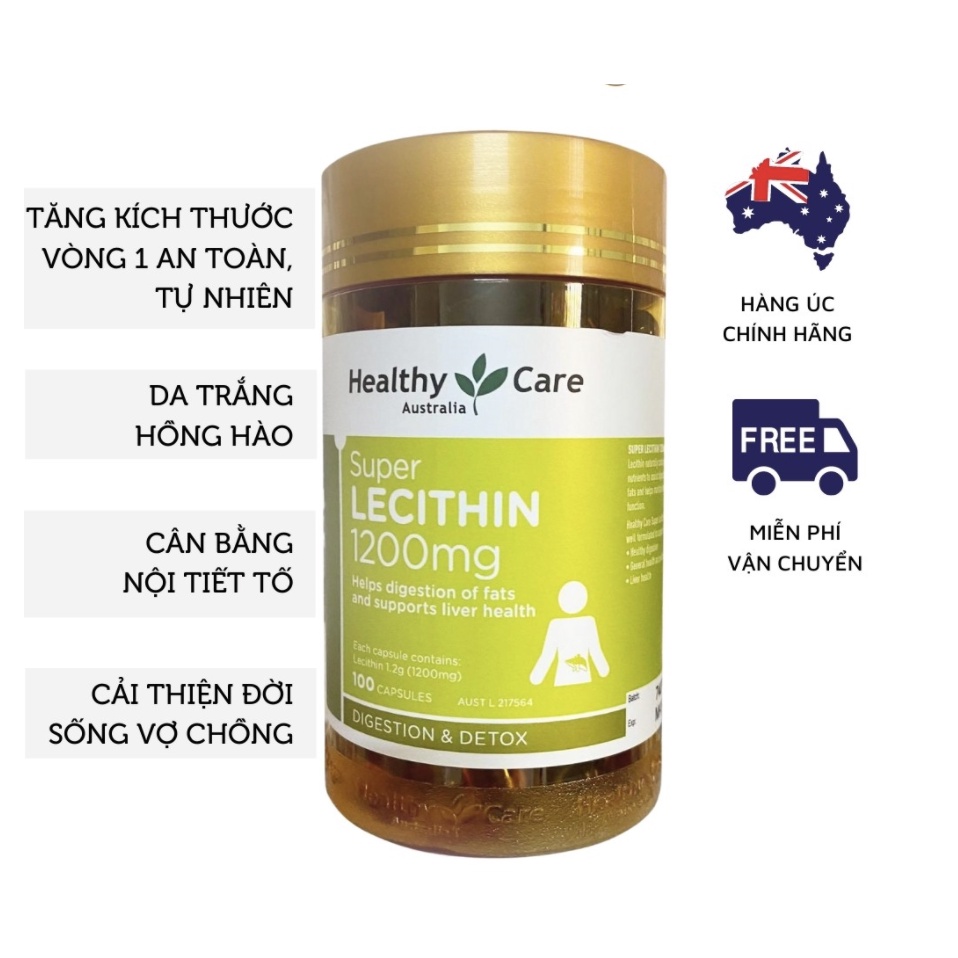 Mầm đậu nành điều hòa nội tiết Healthy Care Super Lecithin 100 viên