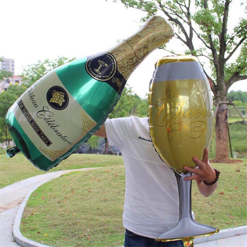 [ Tặng champagne + ly ] Set trang trí sinh nhật sang trọng, set bóng bay trang trí sinh nhật