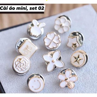 Set 10 châm cài áo - khuy cài áo xinh xắn
